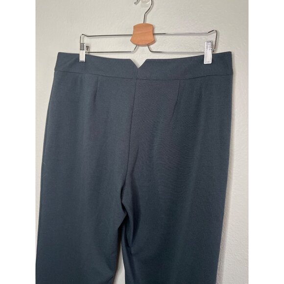 Nic Zoe Charcoal Notched Waist Gray Dress Trousers Size 16 - Picture 3 of 10